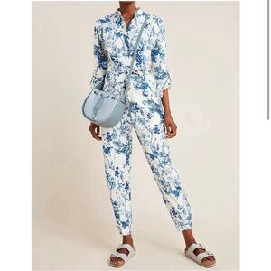Anthropologie Lucienne Belted Jumpsuit size 0